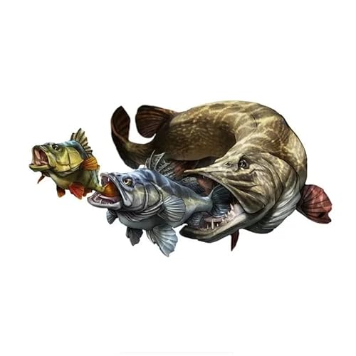 CHSLO Große Fisch Kunst Auto Dekoration CarCarp Angelwagen Aufkleber Dodge Rennrad Fenster PVC Aufkleber von CHSLO