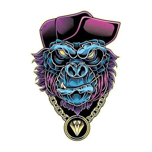 CHSLO Hip Hop Gorilla Kopf Vinyl Auto Aufkleber Fahrrad Kreativ Laptop Helm Gepäck Dekoration Kreativ Seltsam Affe Aufkleber CHSLO Hip Hop Gorilla Kopf Vinyl Auto Aufkleber Fahrrad Kreativ Laptop Helm Gepäck Dekoration Kreativ Seltsam Affe Aufkleber von CHSLO