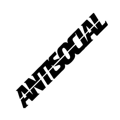 CHSLO Lustige Motorrad Aufkleber Antisocial Buchstabe Auto Aufkleber Vinyl Aufkleber auf Auto Styling für Yamaha Suzuki von CHSLO