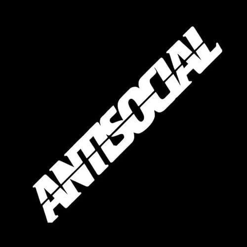 CHSLO Lustige Motorrad Aufkleber Antisocial Buchstabe Auto Aufkleber Vinyl Aufkleber auf Auto Styling für Yamaha Suzuki von CHSLO