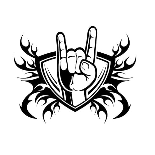 CHSLO Rock Schild Feuer Symbolik Musik Hand Geste Vinyl DECAL Auto Aufkleber von CHSLO