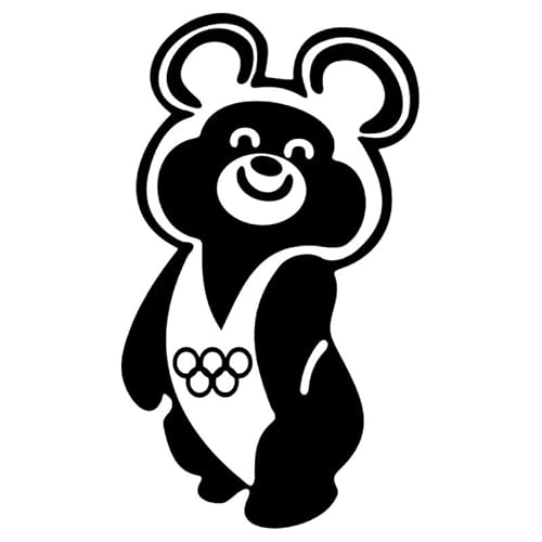CHSLO Verschiedene Größen/Farben Auto Aufkleber Vinyl Aufkleber Olympischer Bär Motorrad Dekoratives Zubehör Kreativer Laptop Helm von CHSLO
