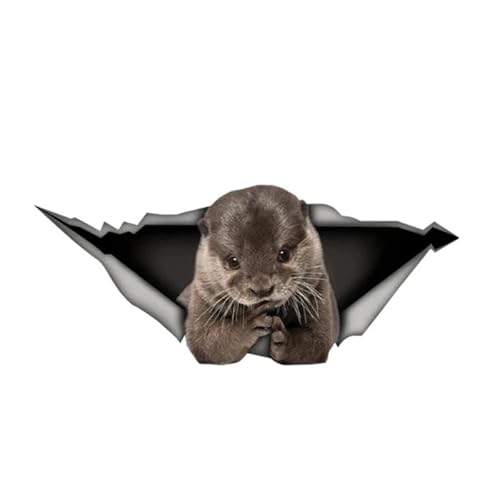 CHSLO Verschiedene Größen PVC Aufkleber 3D Otter Tier Wasserdichter Auto Aufkleber auf Motorrad Laptop CHSLO Verschiedene Größen PVC Aufkleber 3D Otter Tier Wasserdichter Auto Aufkleber auf Motorrad Laptop von CHSLO