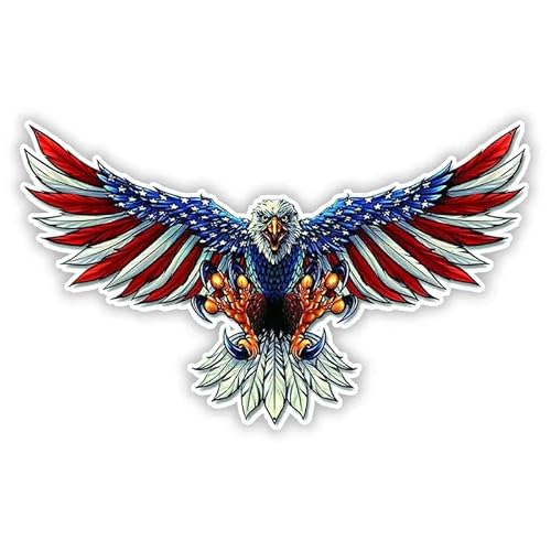 CHSLO Verschiedene Größen PVC Aufkleber Cool American Flag Weißkopfseeadler Wasserdichter Auto Aufkleber auf Motorrad Laptop Dekorativ CHSLO Verschiedene Größen PVC Aufkleber Cool American Flag Weißkopfseeadler Wasserdichter Auto Aufkleber auf Motorrad Laptop Dekorativ von CHSLO