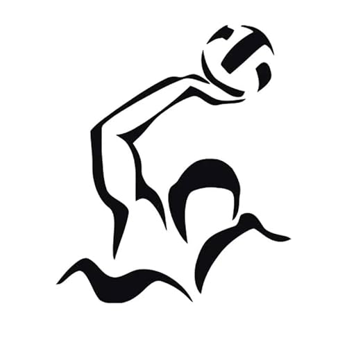 CHSLO WATER POLO Sport Kreative Dekoration Auto Aufkleber Körper des Autos Vinyl Aufkleber Schwarz/Silber Abdeckung Kratzer CHSLO WATER POLO Sport Kreative Dekoration Auto Aufkleber Körper des Autos Vinyl Aufkleber Schwarz/Silber Abdeckung Kratzer von CHSLO
