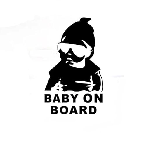 CHSLO Warnung BABY AN BORD Auto Aufkleber Reflektierende Sonnenbrille Hinten Kinder Automobile Motorrad Exterieur Zubehör Vinyl Aufkleber von CHSLO