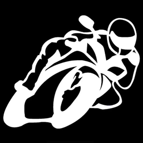 HALLO Auto Aufkleber Motorradfahrer an Bord Lustige Auto Aufkleber Reflektierende Laser 3D Aufkleber Vinyl von CHSLO
