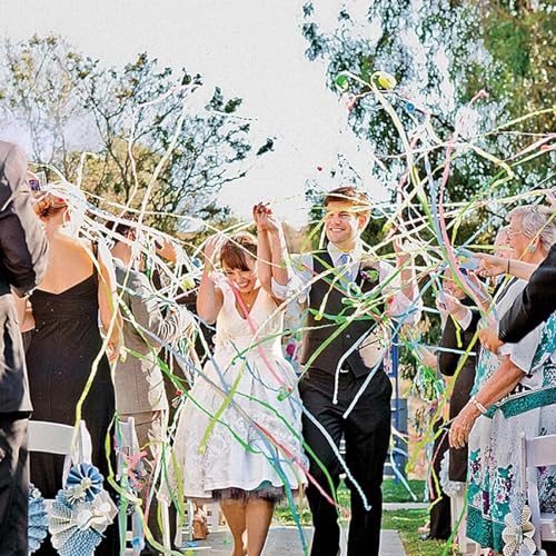 10 Stück No-Chaos-Luftschlangen, Romantische, Farbenfrohe Handwurf-Luftschlangen, Druckknöpfe, Konfetti-Druckknöpfe For Hochzeiten, Geburtstage, Partys, Abschlussfeiern, Partygeschenke (Color : 20, von CHSUFBTY