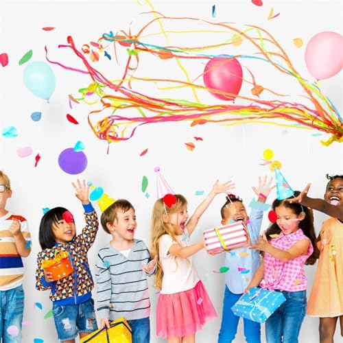 Party-Poppers No Mess 20er-Pack, Party-Popper-Geschenke, Handwurf-Luftschlangen For Geburtstage, Hochzeitsausflüge, Partys, Feiern, Abschiedsideen, Abschlussfeiern, Ruhestandsfeiern (Color : 20, Siz von CHSUFBTY