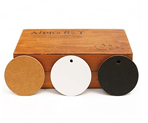CHSYOO 300x Kraftpapieranhänger, braune, weiße und schwarze Geschenkanhänger, 6X6CM rundes Etikettenpapier und 10M natürliches Juteseil für Hochzeit, Weihnachten, Party DIY Dekoration CHSYOO 300x Kraftpapieranhänger, braune, weiße und schwarze Geschenkanhänger, 6X6CM rundes Etikettenpapier und 10M natürliches Juteseil für Hochzeit, Weihnachten, Party DIY Dekoration von CHSYOO