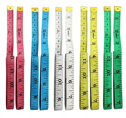 CHSYOO Human Body Tape Measure, 5 x Tape Measure Kits, Doppelseitige Flexible Tailoring Lineal 60 Zoll/1.5M Büro Measure Zubehör von CHSYOO