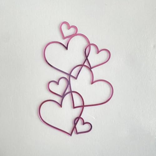 10 Stück Kuchen Topper Liebe Herz Kuchen Topper Acryl Kuchen Topper Hochzeit Tortenaufleger Tortendeko für die Hochzeit Jahrestag Geburtstag Valentinstag Feier Herze Acryl Tortendeko von CHTME