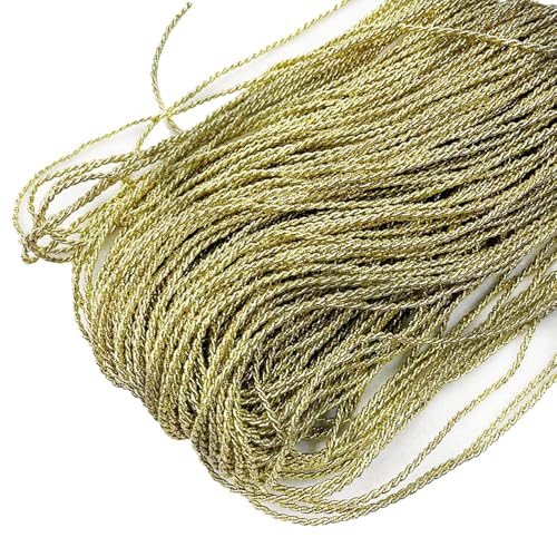 CHTME Gedrehte Kordelbesatzschnu Gold und Silber Schnur DIY 100 Yards 2mm zweilitziges Seil Bastelschnur für Geschenkverpackung Etikettendraht Weihnachts Dekoration Seidenbänder Kordel Schnur CHTME Gedrehte Kordelbesatzschnu Gold und Silber Schnur DIY 100 Yards 2mm zweilitziges Seil Bastelschnur für Geschenkverpackung Etikettendraht Weihnachts Dekoration Seidenbänder Kordel Schnur von CHTME