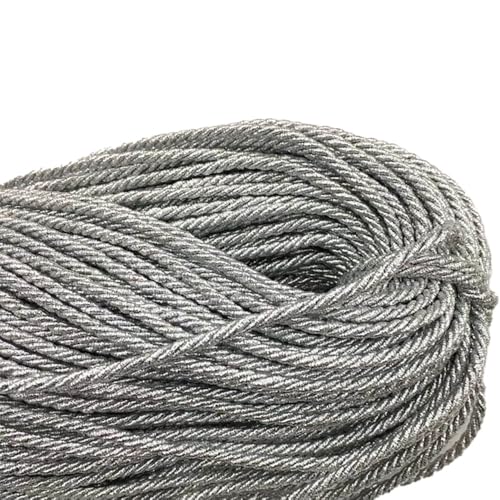 CHTME Gedrehte Kordelbesatzschnu Gold und Silber Schnur DIY 100 Yards 3mm dreilitziges Seil Bastelschnur für Geschenkverpackung Etikettendraht Weihnachts Dekoration Seidenbänder Kordel Schnur CHTME Gedrehte Kordelbesatzschnu Gold und Silber Schnur DIY 100 Yards 3mm dreilitziges Seil Bastelschnur für Geschenkverpackung Etikettendraht Weihnachts Dekoration Seidenbänder Kordel Schnur von CHTME