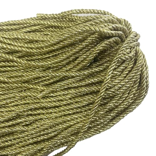CHTME Gedrehte Kordelbesatzschnu Gold und Silber Schnur DIY 100 Yards 5mm dreilitziges Seil Bastelschnur für Geschenkverpackung Etikettendraht Weihnachts Dekoration Seidenbänder Kordel Schnur CHTME Gedrehte Kordelbesatzschnu Gold und Silber Schnur DIY 100 Yards 5mm dreilitziges Seil Bastelschnur für Geschenkverpackung Etikettendraht Weihnachts Dekoration Seidenbänder Kordel Schnur von CHTME