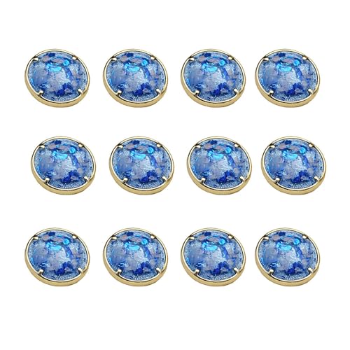 CHTME Knöpfe 12 Stück Harzknöpfe Knöpfe zum Annähen Knöpfe für Bekleidung Knöpfe zum Basteln Wäscheknöpfe Decorative Buttons Hemdknöpfe Ersatz Knöpfe Kinderknöpfe für DIY Basteln Nähen Deko von CHTME