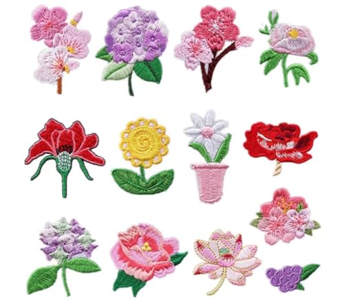 13 Stück Blume Aufnäher Patches，Patches zum Aufbügeln，für Hosen Jeans Hemden Kleidung und Handarbeiten. von CHUANGOU