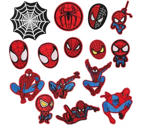 15 stück Spiderman Patches zum Aufbügeln，DIY Kleidung Patches，für Jeans, Jacken, Kleidung, Handtaschen. von CHUANGOU