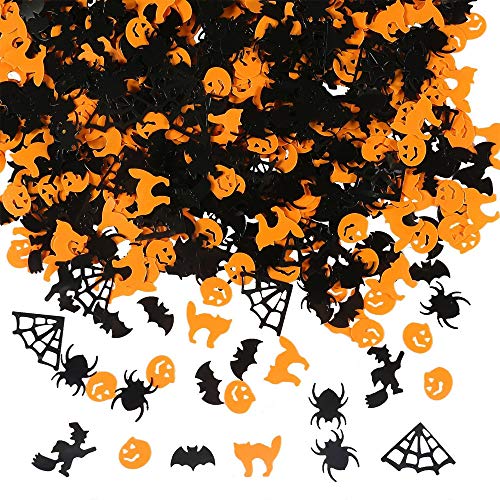 CHUANGOU BN Konfetti, Halloween Dekoration Konfetti Spinnennetze Hexen Fledermäuse Kürbisse Spinnen Konfetti von CHUANGOU