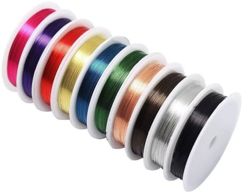 Schmuck Kupferdraht Schmuck Handwerk Draht 10 Rollen Drahtwickel-Kit für handwerklichen Schmuck zur Herstellung von 0,3 mm Mischfarben Schmuck Kupferdraht Schmuck Handwerk Draht 10 Rollen Drahtwickel-Kit für handwerklichen Schmuck zur Herstellung von 0,3 mm Mischfarben von CHUANGOU