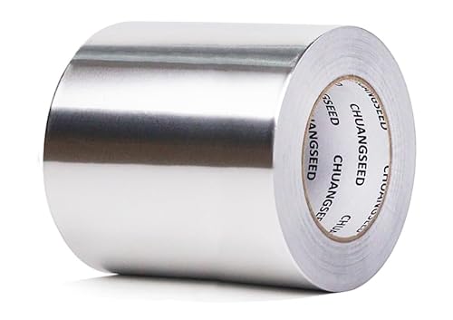 CHUANGSEED 1 Rolle Aluminium Klebeban 100mmx50M alu klebeband Kücheninstallationen, Abschirmung und Isolierung, Dichtungsreparatur, selbstklebendes Aluminiumfolienband, hohe Temperaturbeständigkeit CHUANGSEED 1 Rolle Aluminium Klebeban 100mmx50M alu klebeband Kücheninstallationen, Abschirmung und Isolierung, Dichtungsreparatur, selbstklebendes Aluminiumfolienband, hohe Temperaturbeständigkeit von CHUANGSEED