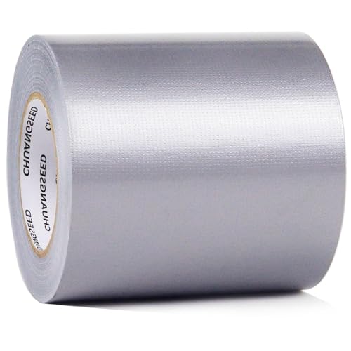 CHUANGSEED 1Rollen Grau Panzertape Silber 50m x 100mm –extra stark, Grau panzerband Silber Gewebe-Klebeband Wasserdichtes Reparaturband für innen & außen gewebeverstärktes Reparaturband von CHUANGSEED