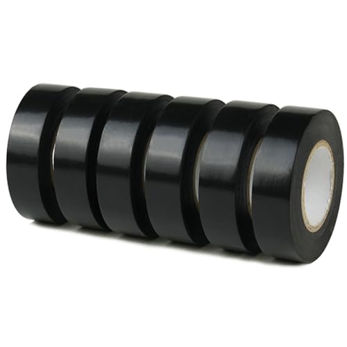 CHUANGSEED Elektrisches Isolierband 6er-Pack Schwarz 19mm x 20m,kabel klebeband PVC Elektriker Klebeband für Arbeiten an Elektrik Reparaturen Isolierung und Bündeln CHUANGSEED Elektrisches Isolierband 6er-Pack Schwarz 19mm x 20m,kabel klebeband PVC Elektriker Klebeband für Arbeiten an Elektrik Reparaturen Isolierung und Bündeln von CHUANGSEED