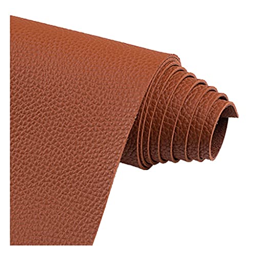 Kunstleder Lederimitat Lederstoff Polsterstoff Möbelstoff Meterware Bezugsstoff Breite für Stühle, DIY Handgemacht(Brown,1.38X1m) von CHUANTEN