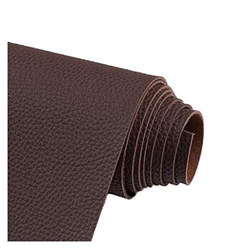 Kunstleder Lederimitat Lederstoff Polsterstoff Möbelstoff Meterware Bezugsstoff Breite für Stühle, DIY Handgemacht(Dark coffee,1.38X2m) von CHUANTEN