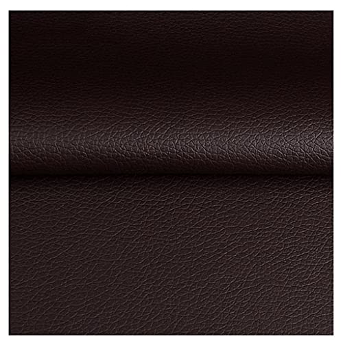 Kunstleder Stoff Einfarbig Kunstleder Polsterstoff 140x100cm zum Nähen DIY Basteln, Haarschleifen, Sofa Stuhl Sitzbezug DIY-Material(Dark coffee,1.4X8m) von CHUANTEN