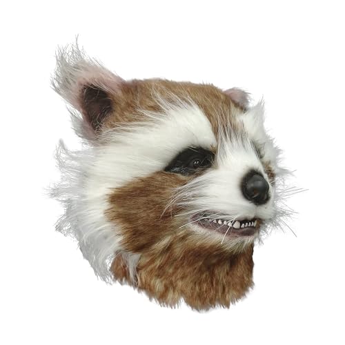 CHUANYGU Pelziger Waschbär Latex Maske Vollgesicht Realistische Tierkostüm für Halloween Cosplay Karneval Party Unisex Erwachsene von CHUANYGU