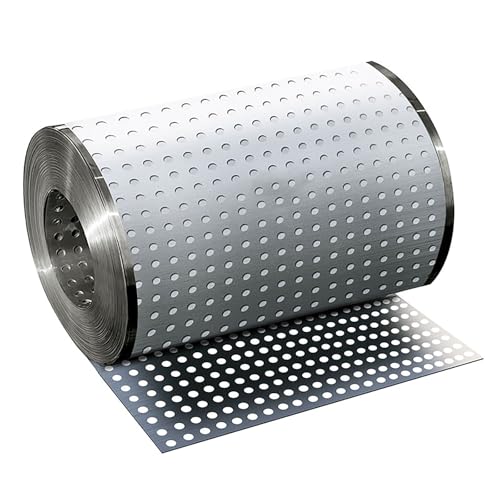 Lochblech aus Edelstahl 304, 8-mm-Loch-Metallgitter, dekorative Maschen, perforierte Metallplatte for Fensterbank-Leitplanken-Blumenständer, 25 cm x 200 cm(57cm x 200cm) von CHUDOU