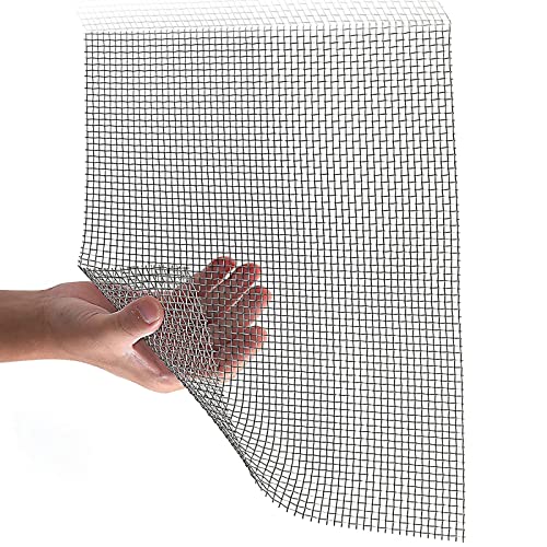 Maschendrahtgewebe aus Edelstahl 304, 50 x 100 cm, for Maschendraht, kein leicht rostendes Metall-Entlüftungsgitter for Grill, Veranda, Boden, Wand, 5 Maschen(10 Mesh) von CHUDOU