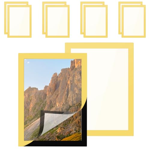 CHUENHEI 10 Stück Diamond Painting Rahmen 30x40 cm Gold, Magnetrahmen Selbstklebend, magnetischer Diamond Painting Bilderrahmen Selbstklebend für Wanddekoration von CHUENHEI