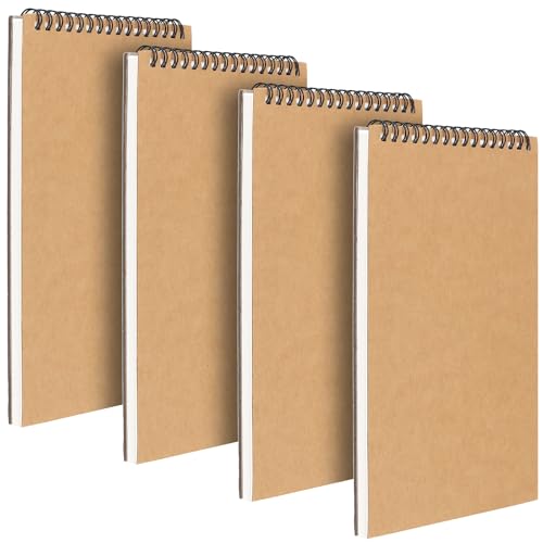 CHUENHEI 4 Stück A5 Skizzenbuch Blanko, 60 Seiten/30 Blatt Skizzenbuch Spiralbindung A5, 160gsm Zeichenblock A5 Skizzenbücher, 21 x 14,8 cm, Kraft Cover Skizzenbuch für Zeichnungen und Skizzen CHUENHEI 4 Stück A5 Skizzenbuch Blanko, 60 Seiten/30 Blatt Skizzenbuch Spiralbindung A5, 160gsm Zeichenblock A5 Skizzenbücher, 21 x 14,8 cm, Kraft Cover Skizzenbuch für Zeichnungen und Skizzen von CHUENHEI