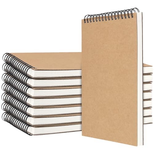CHUENHEI 8 Stück Skizzenblock A5 Zeichenblock A5, Blanko Skizzenblock mit 60 Seiten/30 Blatt, Skizzenbuch A5 185 g/m² Dickes Papier für Zeichnungen und Skizzen, 14.7 x 21 cm, Braun CHUENHEI 8 Stück Skizzenblock A5 Zeichenblock A5, Blanko Skizzenblock mit 60 Seiten/30 Blatt, Skizzenbuch A5 185 g/m² Dickes Papier für Zeichnungen und Skizzen, 14.7 x 21 cm, Braun von CHUENHEI