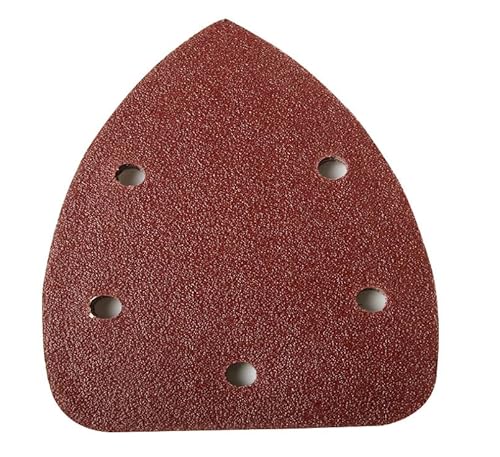 CHUENKUK 200 Stück Dreieckschleifer Schleifpapier, 40 60 80 100 120 180 240 320 400 600 Körnung Dreieck Klett Schleifblätter mit 5 Loch für Holz, Metall, Kunststoff CHUENKUK 200 Stück Dreieckschleifer Schleifpapier, 40 60 80 100 120 180 240 320 400 600 Körnung Dreieck Klett Schleifblätter mit 5 Loch für Holz, Metall, Kunststoff von CHUENKUK