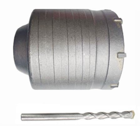 CHUENKUK 2er Set Bohrkronen 65mm und 70mm, Steckdosenbohrer Metall mit SDS Plus Adapter 220mm, Dosenbohrer für Steckdosen, Beton, Mauerwerk von CHUENKUK