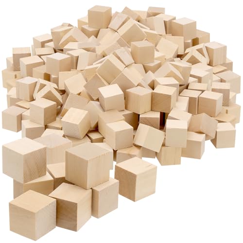 CHUENKUK 300 Stück Holzwürfel 2 x 2 x 2 cm, Holz Würfel Klein, Holzwürfel Blanko Holzblock zum Basteln, DIY von CHUENKUK