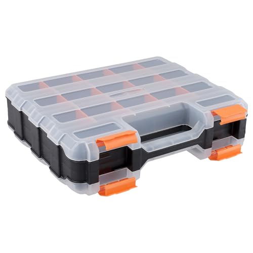 CHUENKUK Schrauben Sortierbox 34 Fächer, Leer Schraubenbox Sortimentskasten, Kleinteile Organizer Sortierboxen für Schrauben, Nagel, Diamant von CHUENKUK