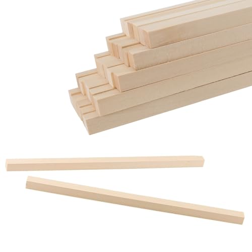 CHUIFAI 100 Stück Holzstäbe Quadratisch, 30cm x 5mm Holzdübelstangen aus Lindenholz, Quadratisch Holzleisten, Holzstäbchen zum Basteln, Schnitzen, DIY Handwerk CHUIFAI 100 Stück Holzstäbe Quadratisch, 30cm x 5mm Holzdübelstangen aus Lindenholz, Quadratisch Holzleisten, Holzstäbchen zum Basteln, Schnitzen, DIY Handwerk von CHUIFAI