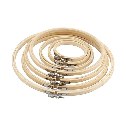 CHUIFAI 21 Stück Stickrahmen Holz Rund Set, verstellbar Kreuzstich Rahmen in 7 Größen, 7,5cm 9,6cm 12,5cm 15cm 18cm 21cm 22,5cm, Holz Stickringe Bambus Kreuzstichrahmen für DIY Kreuzstich Stickerei CHUIFAI 21 Stück Stickrahmen Holz Rund Set, verstellbar Kreuzstich Rahmen in 7 Größen, 7,5cm 9,6cm 12,5cm 15cm 18cm 21cm 22,5cm, Holz Stickringe Bambus Kreuzstichrahmen für DIY Kreuzstich Stickerei von CHUIFAI