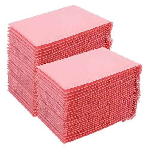 CHUIFAI 50 Stück 18 x 23 cm Poly Luftpolster Versandtaschen A5 Rosa, Din A5 Luftpolster Umschläge Gepolstert, Selbstklebend Versandtaschen Luftpolster Verpackung von CHUIFAI