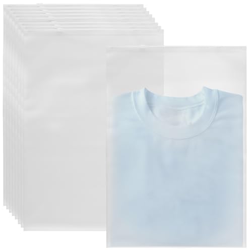 CHUIFAI 80 Stück Zip Beutel 40x28cm, Frosted Zip Beutel Groß, Verschließbar Plastikbeutel Zipper Beutel, Kunststoff Zip Beutel Reisetaschen Set für Kleidung, Handtuch, Unterwäsche, Schuhe von CHUIFAI