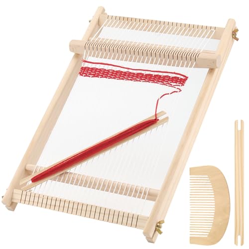 CHUIFAI DIY Holz Webrahmen, 40 x 25cm Groß Webrahmen für Anfänger, Webstuhl Set mit Kamm, Schiffchen Strickstuhl Handarbeits für Anfänger Geeigneter Webmaschine CHUIFAI DIY Holz Webrahmen, 40 x 25cm Groß Webrahmen für Anfänger, Webstuhl Set mit Kamm, Schiffchen Strickstuhl Handarbeits für Anfänger Geeigneter Webmaschine von CHUIFAI