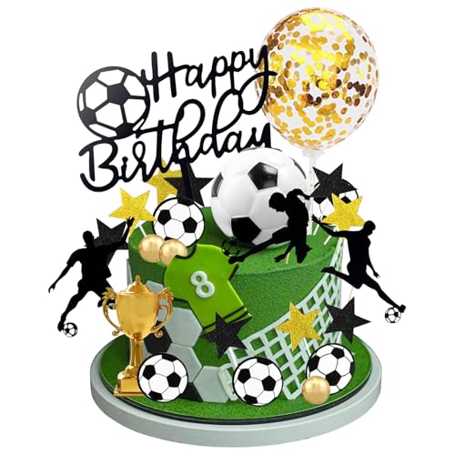 28 Stück Tortendeko Fussball CHUNLINLAODA- Tortenaufleger Fussball Deko Geburtstag Kinder Fußball Fussball Deko Torte Kuchendeko Fussball Geburtstag Fussball Torten Deko Figuren Cake Topper (Schwarz) 28 Stück Tortendeko Fussball CHUNLINLAODA- Tortenaufleger Fussball Deko Geburtstag Kinder Fußball Fussball Deko Torte Kuchendeko Fussball Geburtstag Fussball Torten Deko Figuren Cake Topper (Schwarz) von CHUNLINLAODA