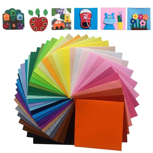 40PCS Farben Filzstoff Basteln CHUNLINLAODA-20 * 30 cm Filzplatten Bastelfilz Farbig Filz Blätter Kinder Vliesstoff Stoff Filzplatten Polyester Felt Fabric Basteln für DIY Handwerk (Mehrfarbig1) von CHUNLINLAODA