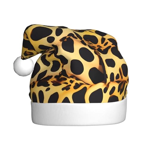 CHUNMINW Lustige Weihnachtsmütze mit Leopardenmuster, personalisierbar, für Damen, Erwachsene, Samt, Weihnachtsmütze, Plüsch-Weihnachtsmütze CHUNMINW Lustige Weihnachtsmütze mit Leopardenmuster, personalisierbar, für Damen, Erwachsene, Samt, Weihnachtsmütze, Plüsch-Weihnachtsmütze von CHUNMINW
