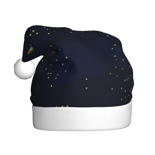 CHUNMINW Weihnachtsmannmütze mit Flaschen im Nachthimmel, personalisierbar, für Damen, Erwachsene, Samt, Urlaubsmütze, Plüsch-Weihnachtsmütze CHUNMINW Weihnachtsmannmütze mit Flaschen im Nachthimmel, personalisierbar, für Damen, Erwachsene, Samt, Urlaubsmütze, Plüsch-Weihnachtsmütze von CHUNMINW