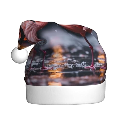 CHUNMINW Weihnachtsmütze mit Flamingo-Motiv und Blumendruck, personalisierbar, Samt, Weihnachtsdekoration, personalisierbar CHUNMINW Weihnachtsmütze mit Flamingo-Motiv und Blumendruck, personalisierbar, Samt, Weihnachtsdekoration, personalisierbar von CHUNMINW